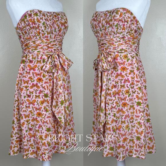 Extremely Rare Vintage Butterfly Dress ASO Charlie Monster In Law Strapless JLO - Picture 7 of 14